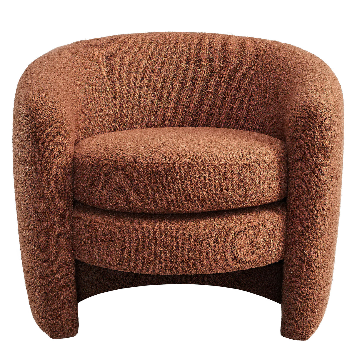 Affinity Upholstered Boucle Fabric Curved Back Armchair by Modway