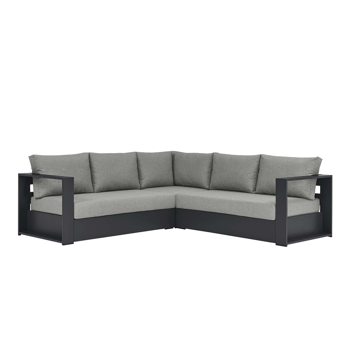 Tahoe 3-Piece Outdoor Patio Powder-Coated Aluminum Sectional Sofa Set by Modway