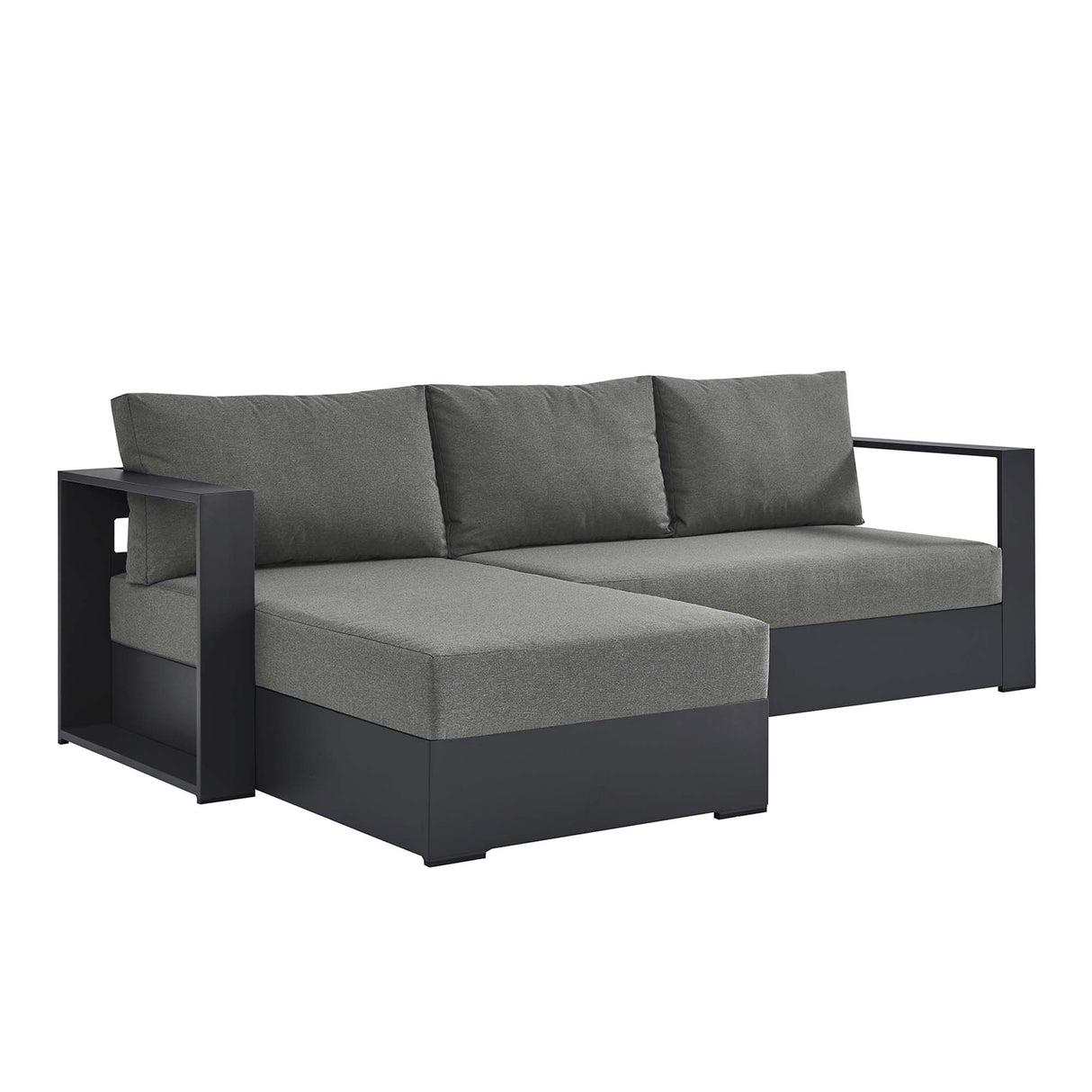 Tahoe 2-Piece Outdoor Patio Powder-Coated Aluminum Sectional Sofa Set