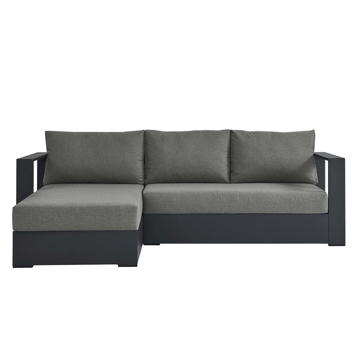 Tahoe 2-Piece Outdoor Patio Powder-Coated Aluminum Sectional Sofa Set