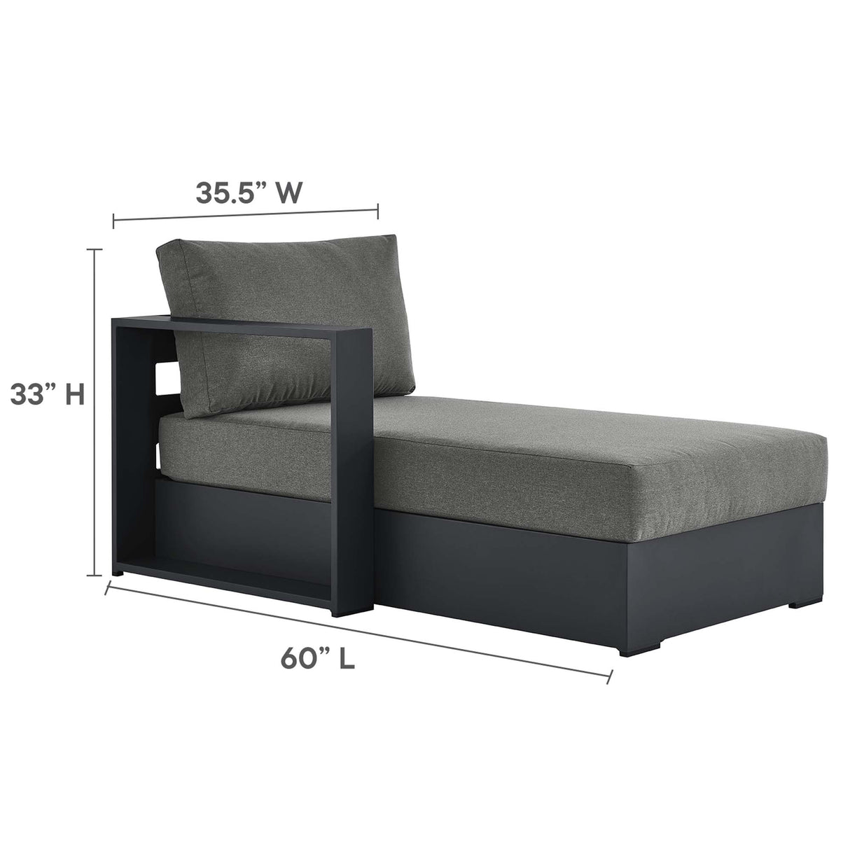 Tahoe 2-Piece Outdoor Patio Powder-Coated Aluminum Sectional Sofa Set