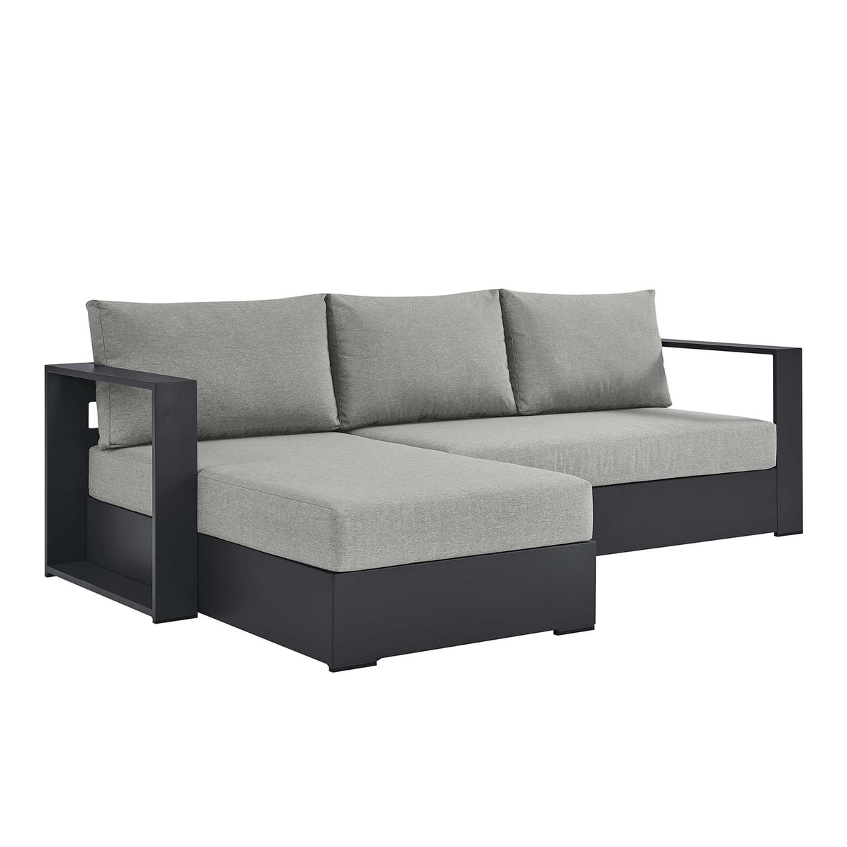 Tahoe 2-Piece Outdoor Patio Powder-Coated Aluminum Sectional Sofa Set