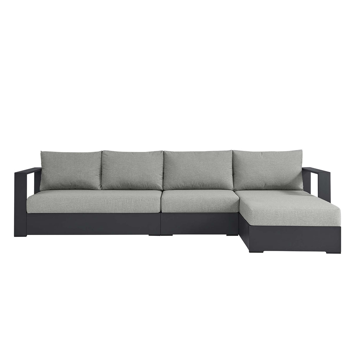 Tahoe 3-Piece Outdoor Patio Powder-Coated Aluminum Sectional Sofa Set