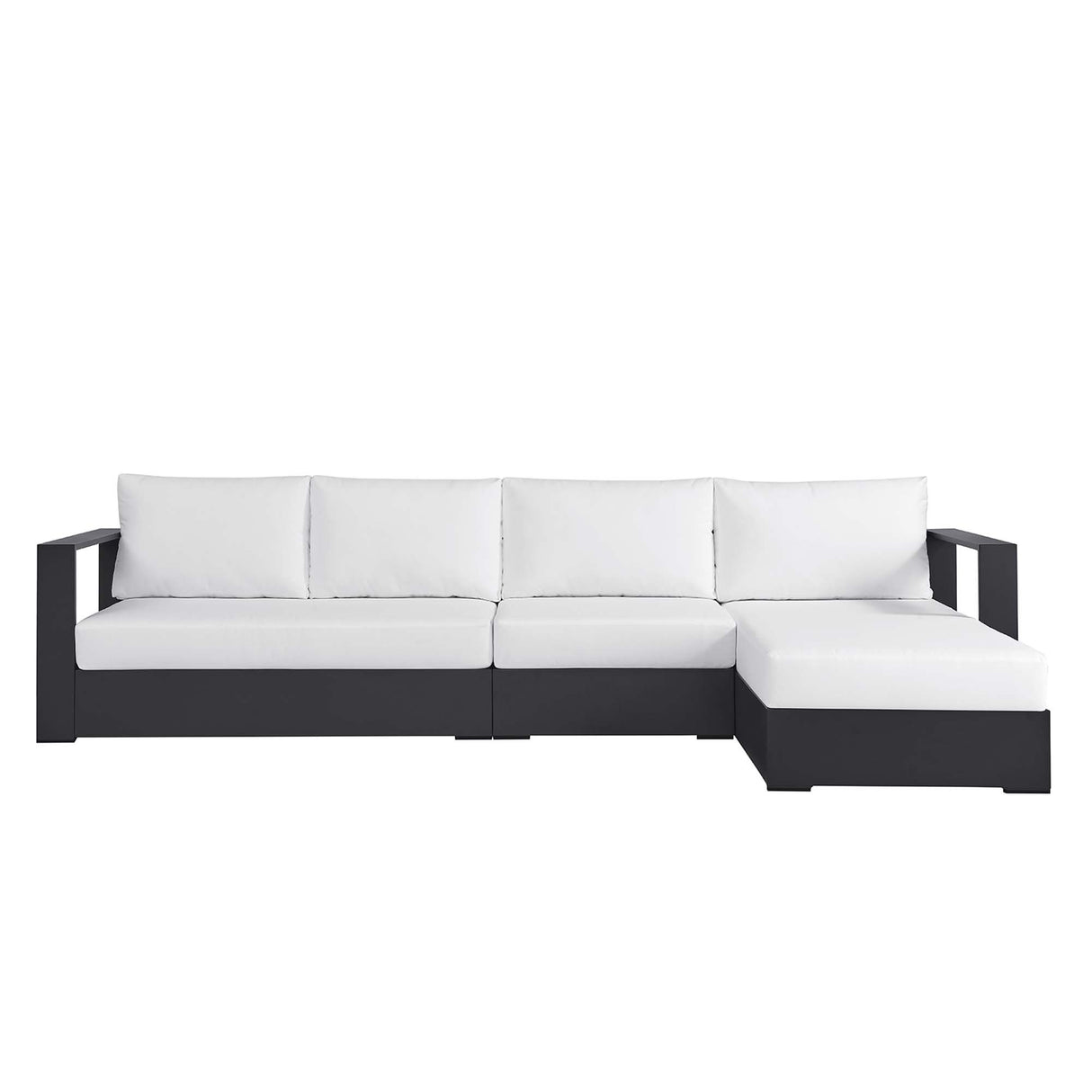 Tahoe 3-Piece Outdoor Patio Powder-Coated Aluminum Sectional Sofa Set