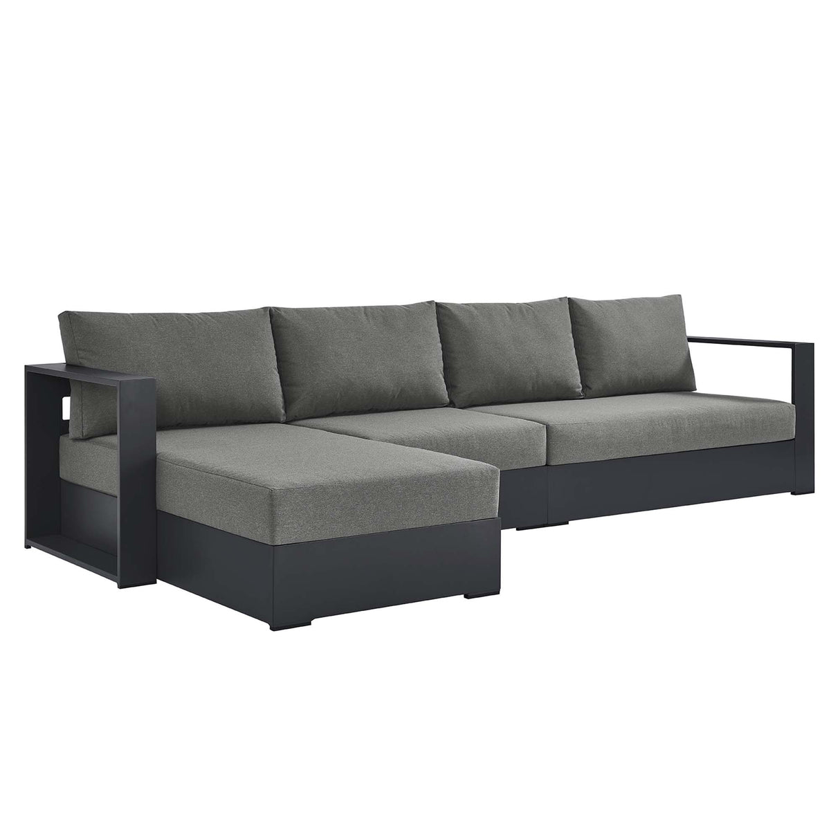 Tahoe 3-Piece Outdoor Patio Powder-Coated Aluminum Sectional Sofa Set by Modway