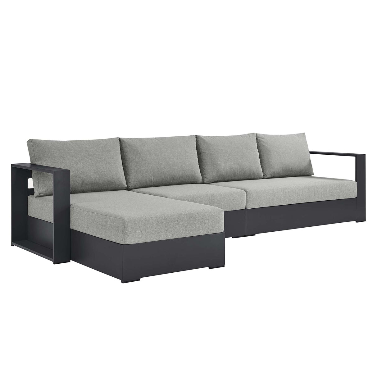 Tahoe 3-Piece Outdoor Patio Powder-Coated Aluminum Sectional Sofa Set by Modway
