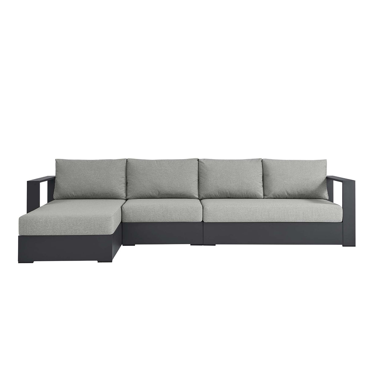 Tahoe 3-Piece Outdoor Patio Powder-Coated Aluminum Sectional Sofa Set by Modway
