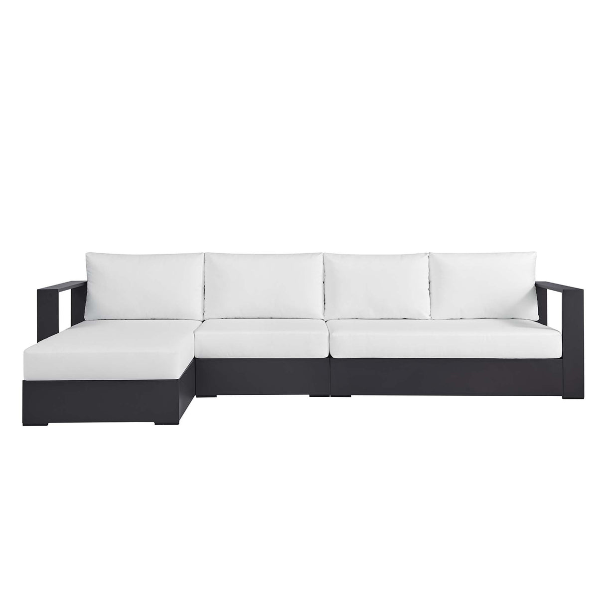 Tahoe 3-Piece Outdoor Patio Powder-Coated Aluminum Sectional Sofa Set by Modway