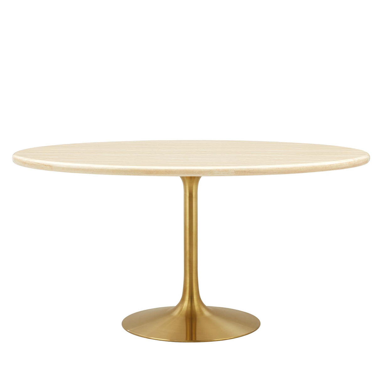 Lippa 60" Oval Faux Travertine Dining Table by Modway