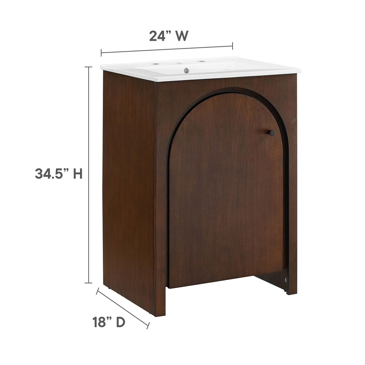 Appia 24" Single Bathroom Vanity by Modway