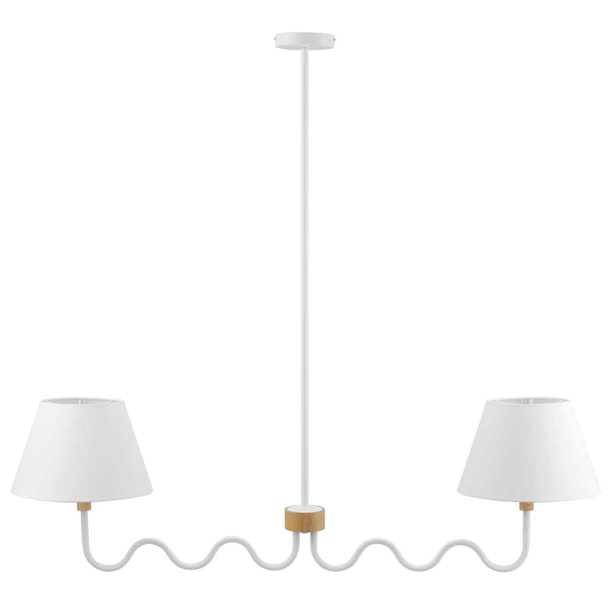 Sunlit Squiggle 2-Arm Pendant Light by Modway