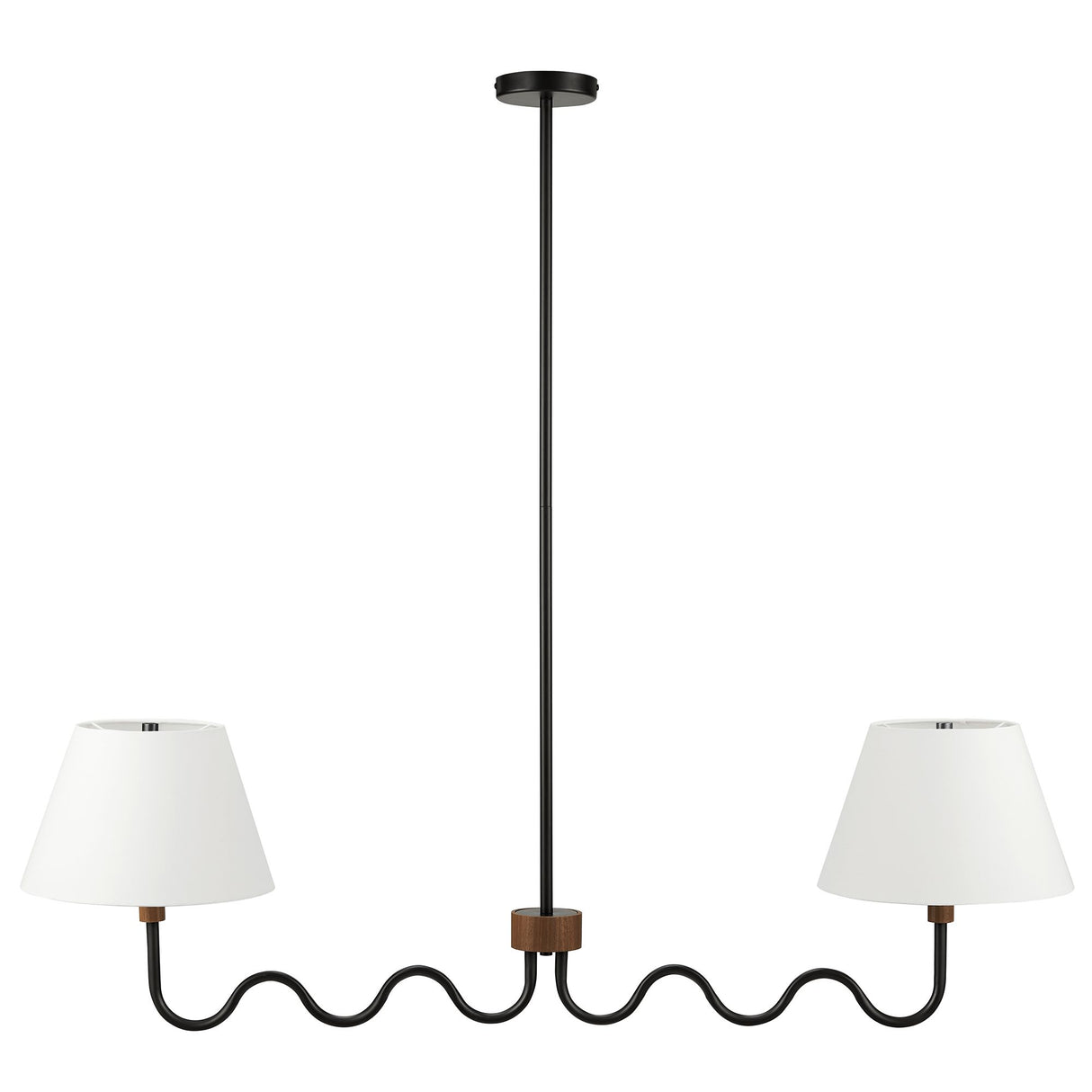 Sunlit Squiggle 2-Arm Pendant Light by Modway