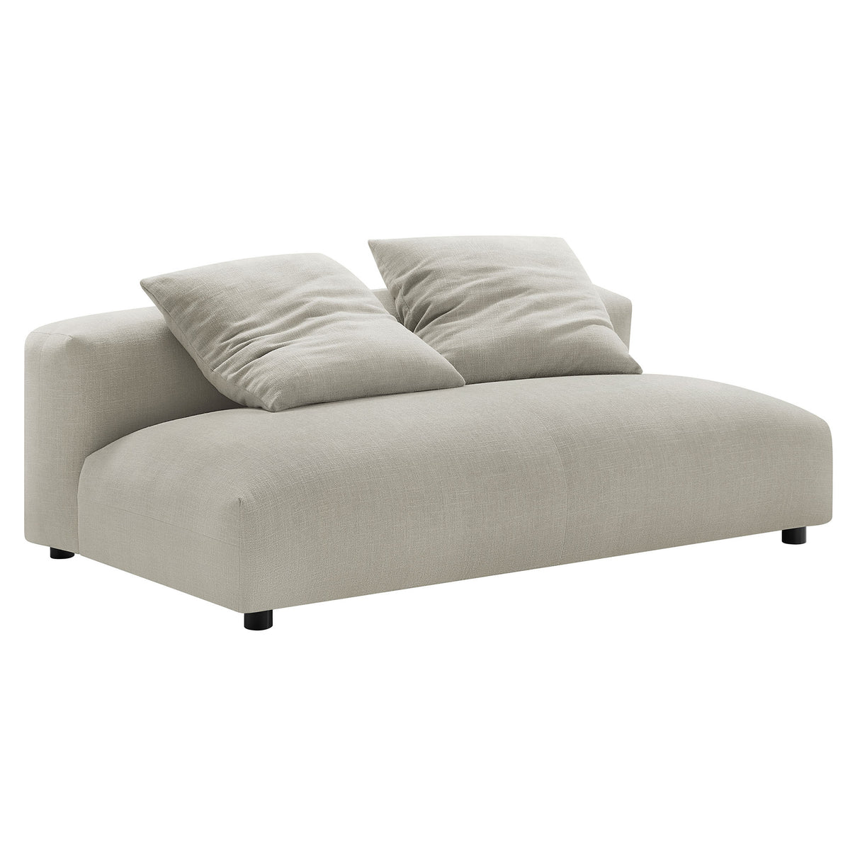 Solace 2-Piece Modular Upholstered Fabric Sectional Sofa With Chaise by Modway