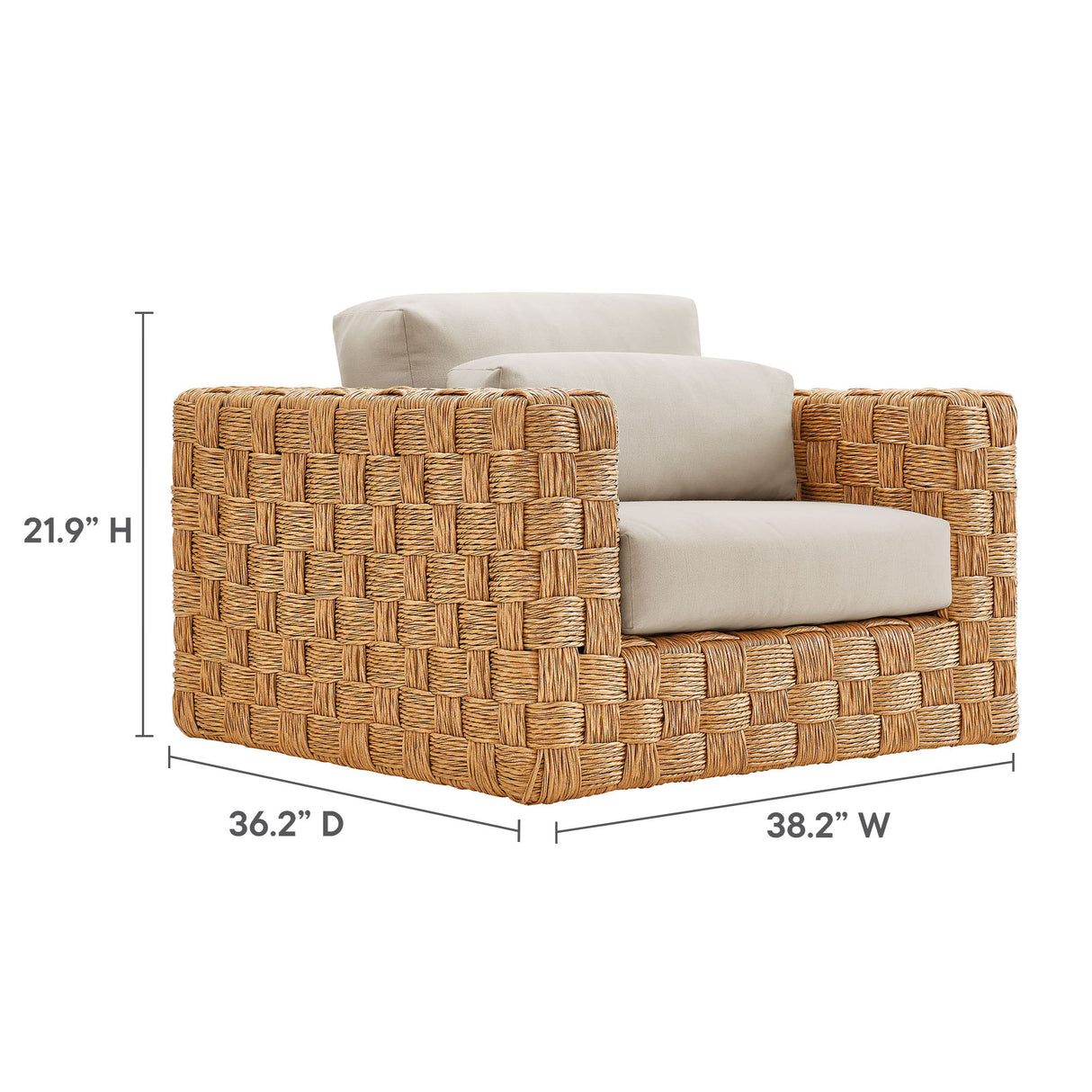 Thames Outdoor Patio Rattan Armchair by Modway