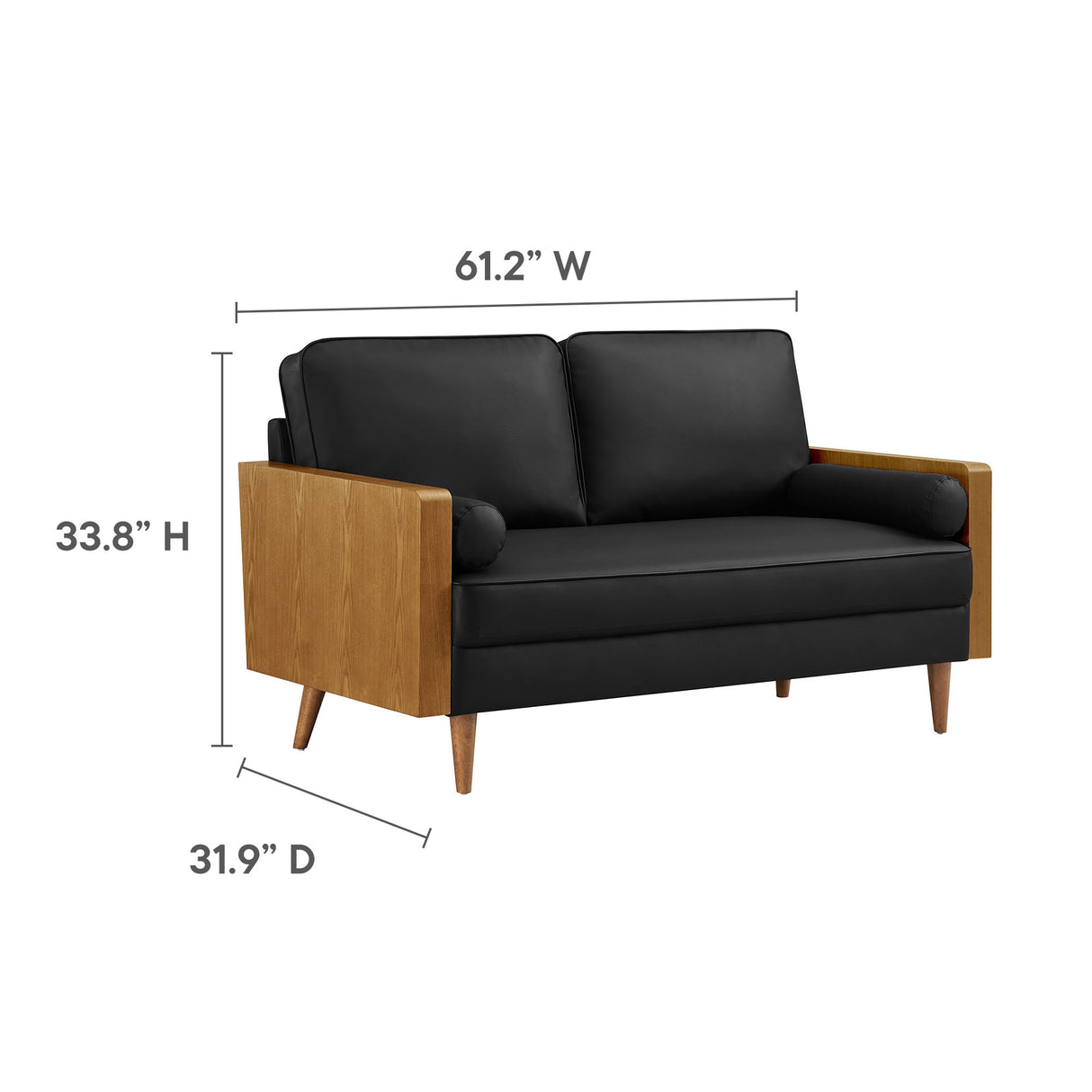 Kellan Vegan Leather Loveseat by Modway