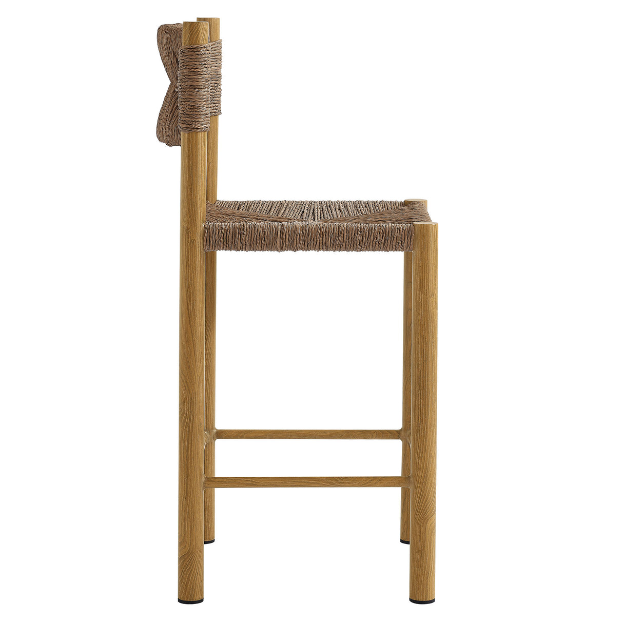 Parkland Outdoor Patio Rattan And Aluminum Counter Stools Set of 2