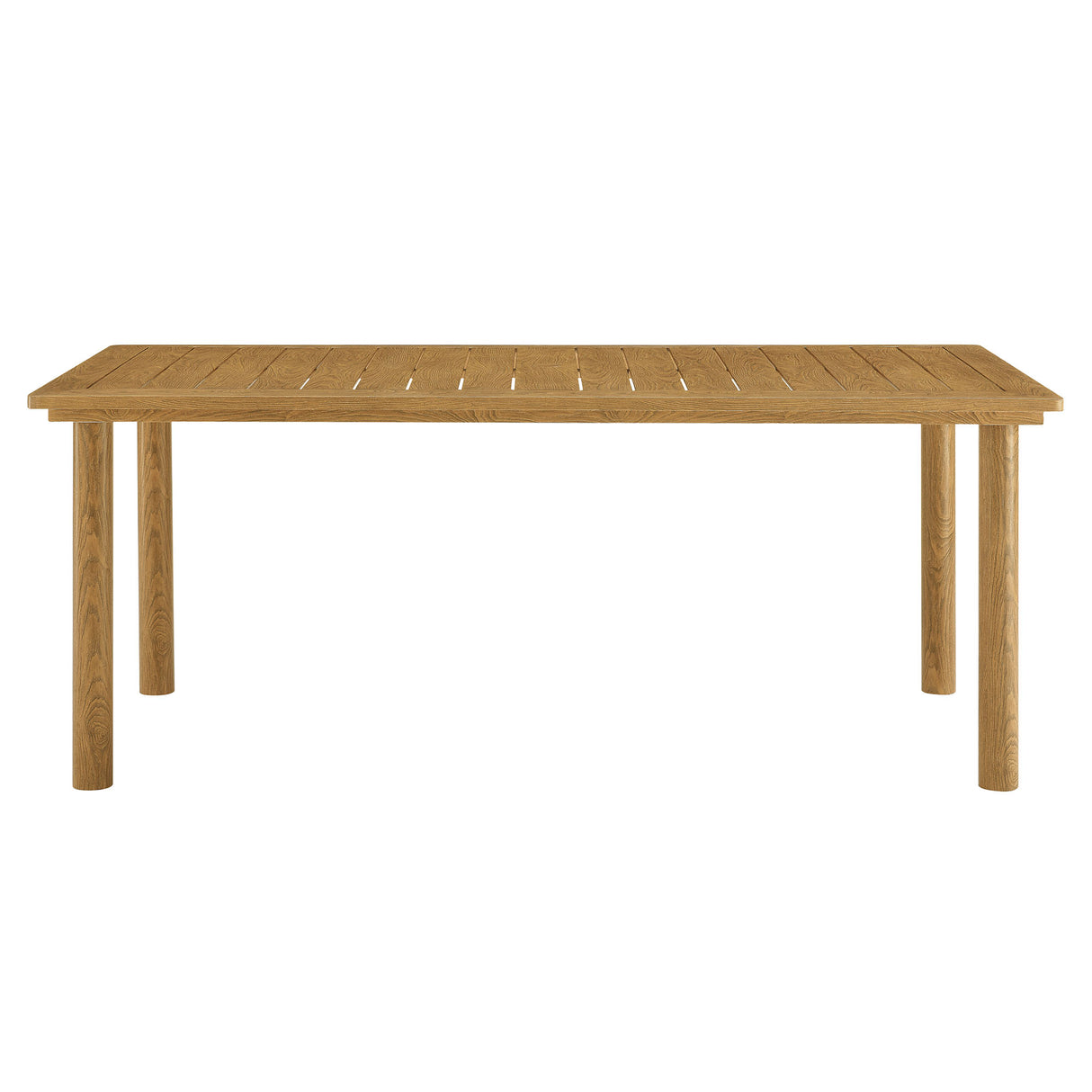 Abacus 7-Piece Rectangular Outdoor Patio Aluminum Dining Table Set with Rattan Armchairs