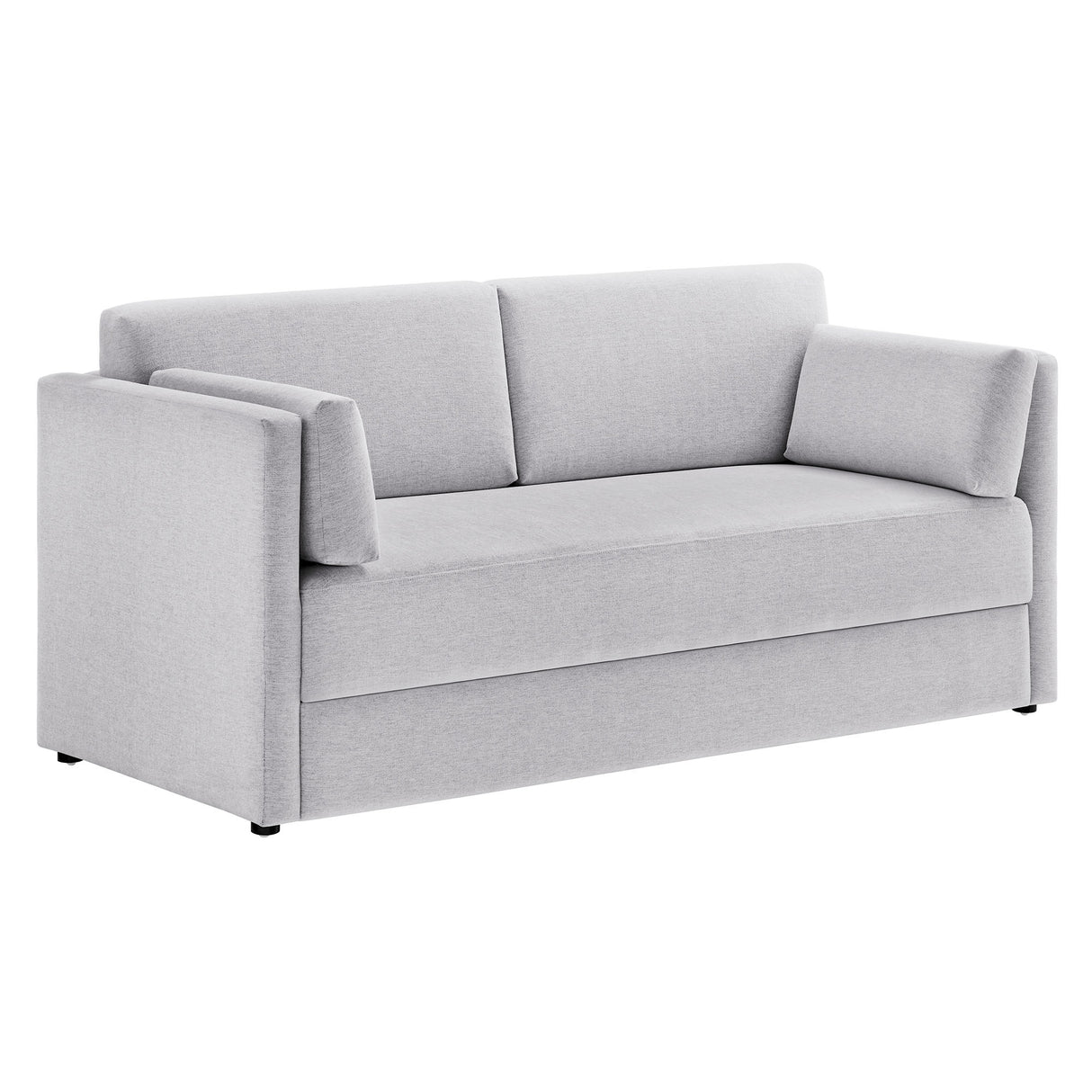 Linden Upholstered Heathered Chenille Small Sofa
