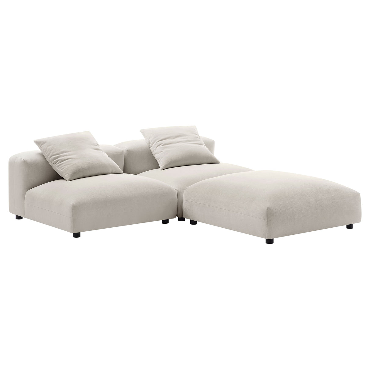 Solace 3-Piece Modular Upholstered Fabric Sectional Sofa by Modway
