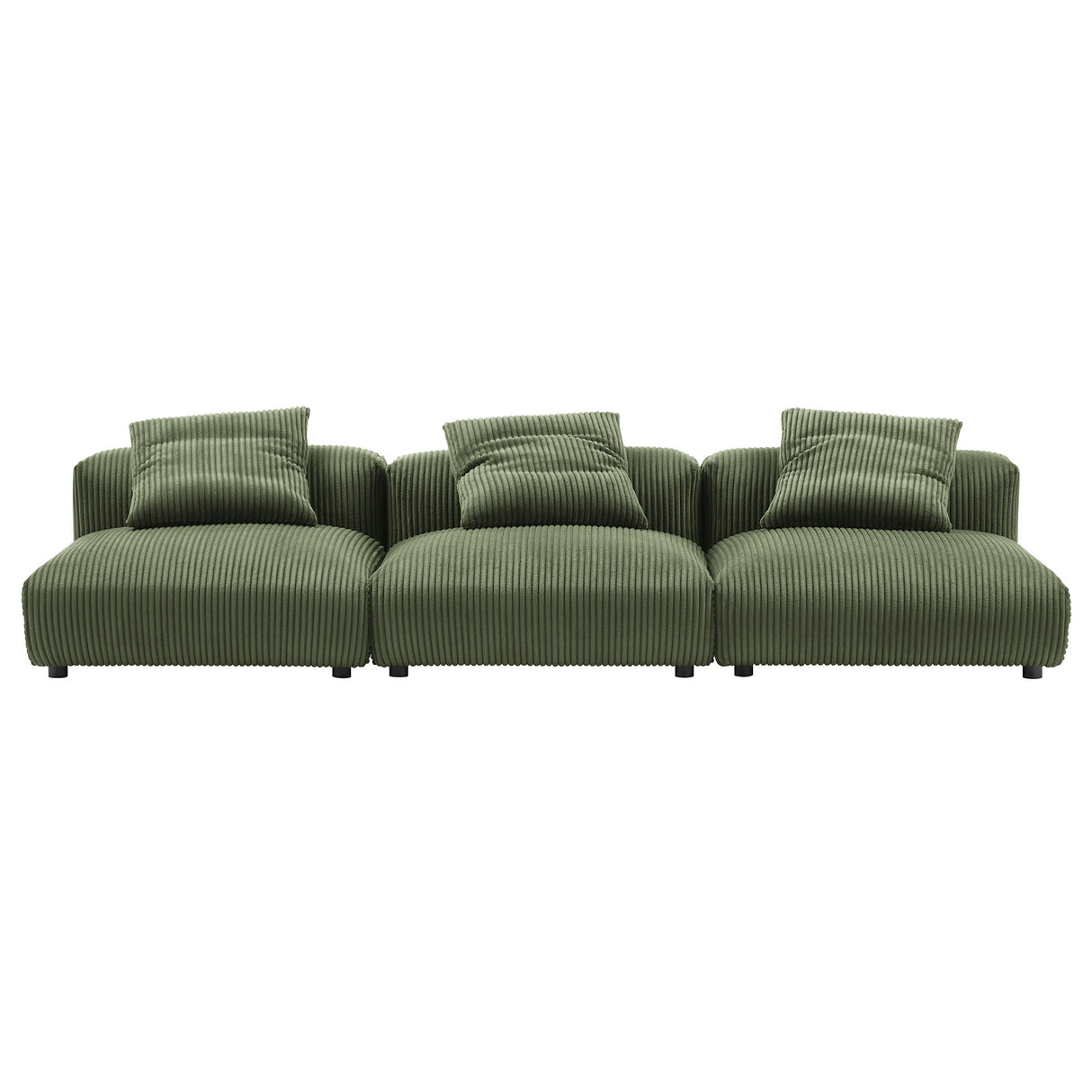 Solace 3-Piece Modular Corduroy Upholstered Sofa by Modway