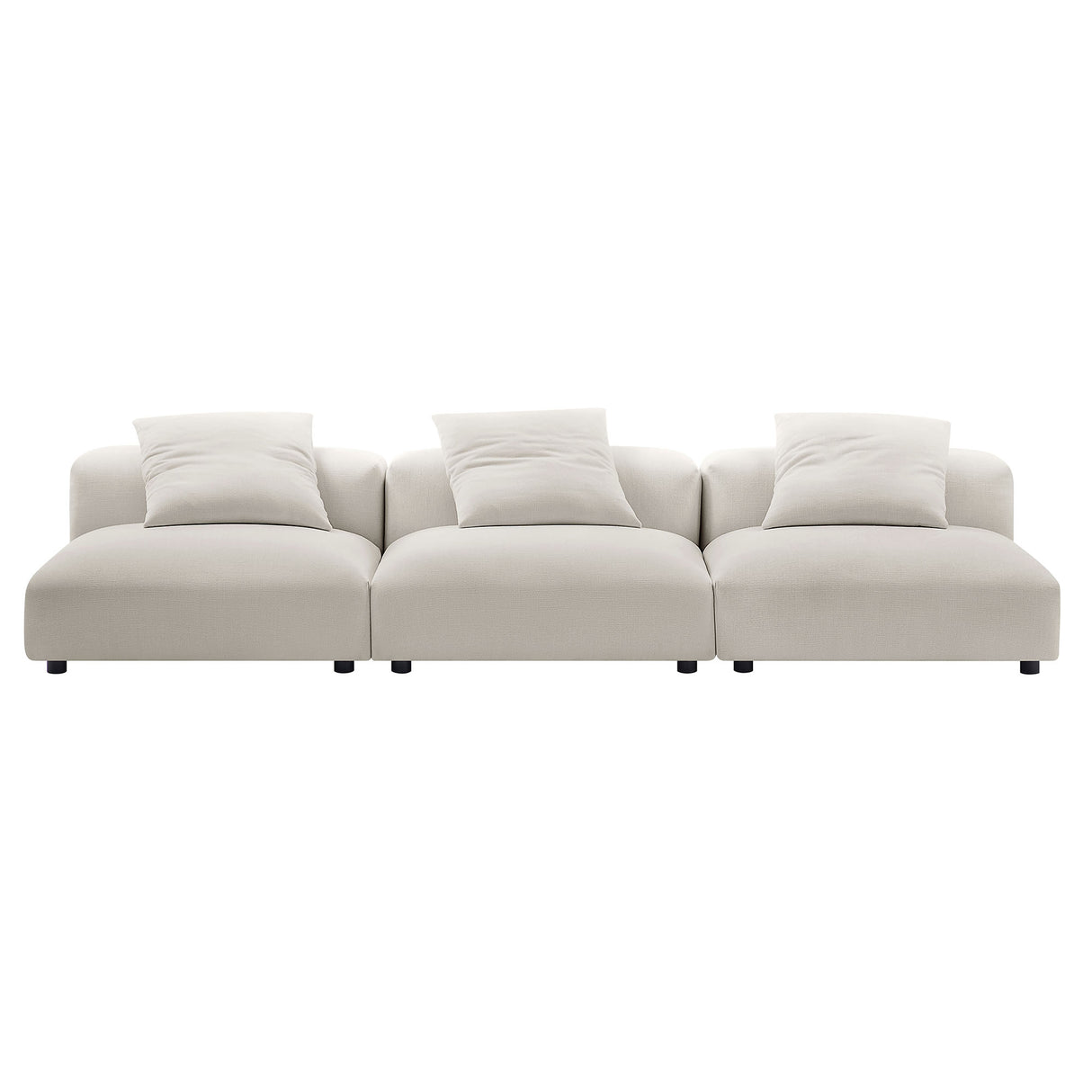 Solace 3-Piece Modular Upholstered Fabric Sofa by Modway