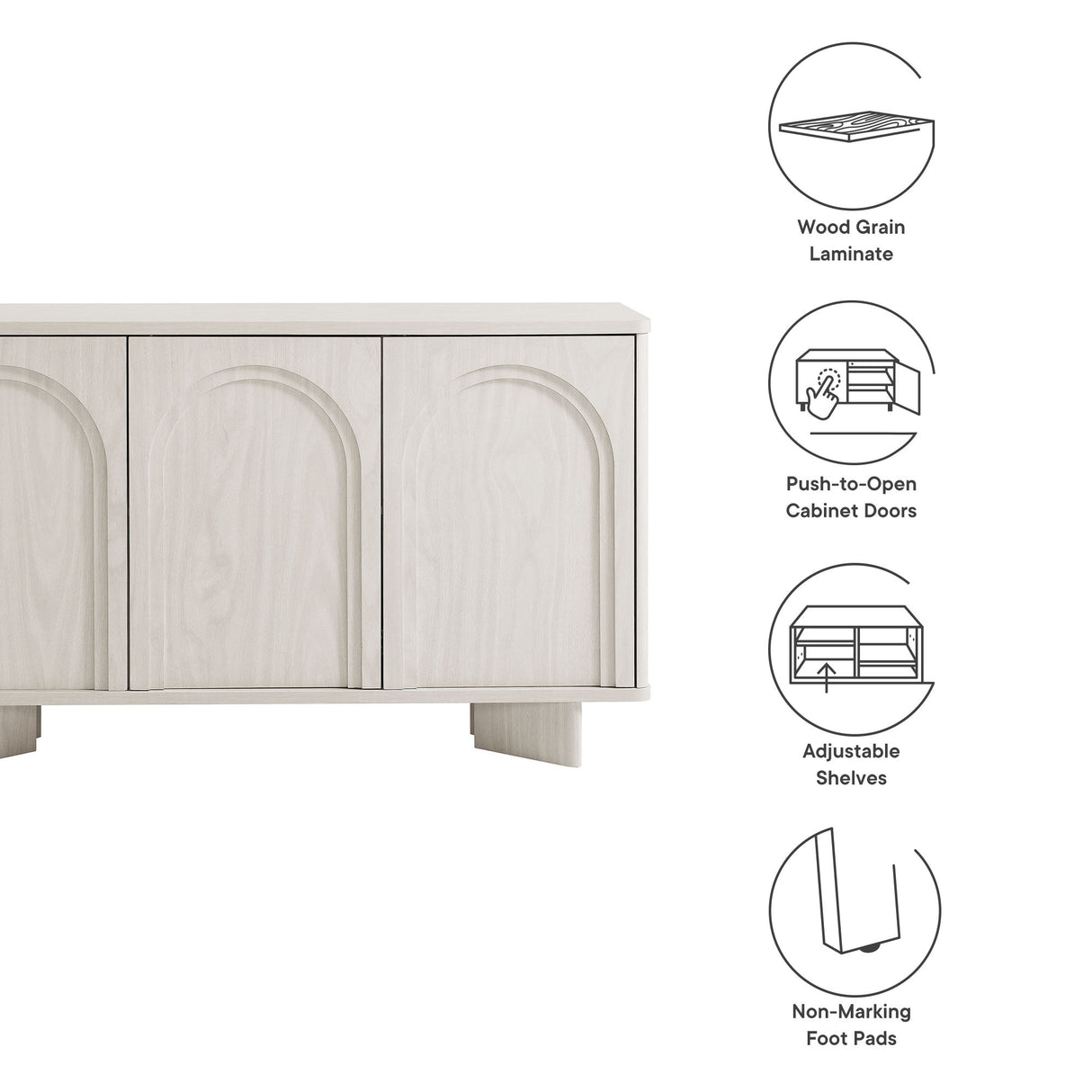 Flux Arched 3-Door Sideboard by Modway