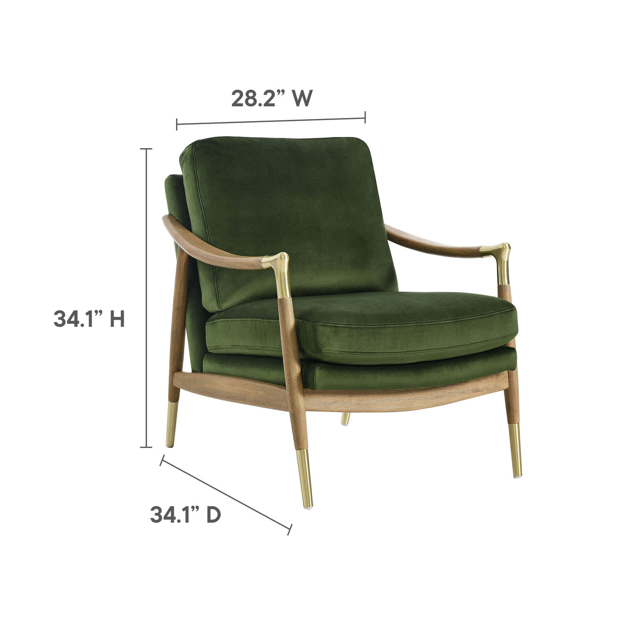 Langford Performance Velvet Accent Armchair by Modway