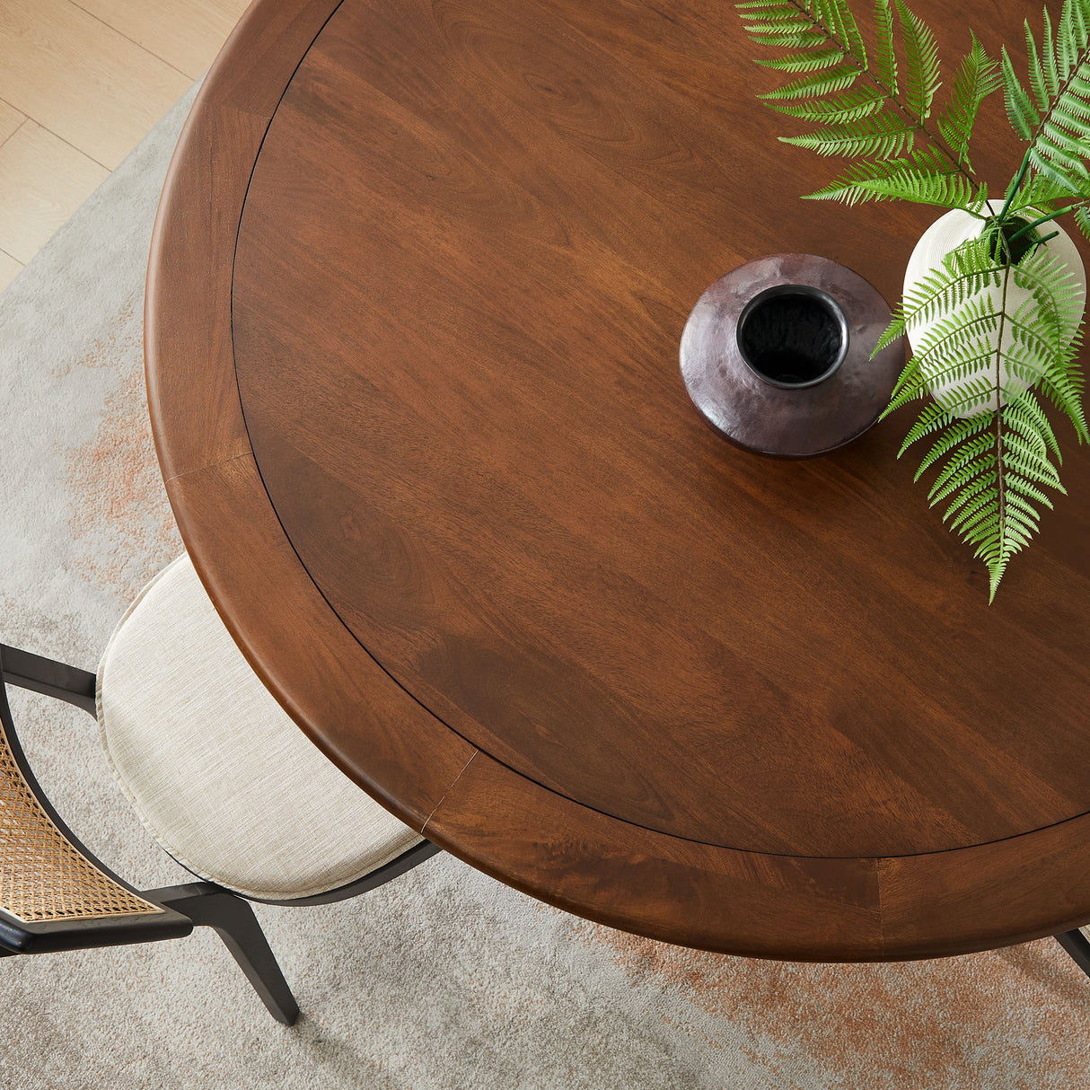 Lippa 60" Round Pedestal Solid Wood Dining Table by Modway
