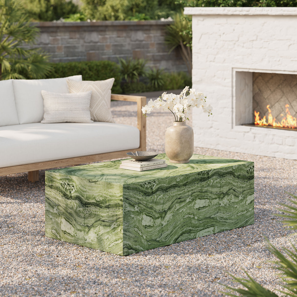 Jordana Square Plinth Concrete Coffee Table by Modway