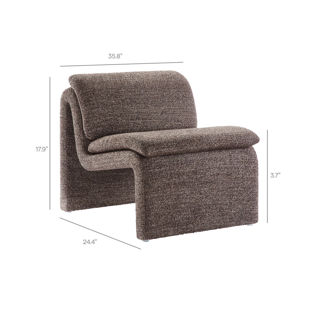 Dune Boucle Upholstered Armless Accent Chair