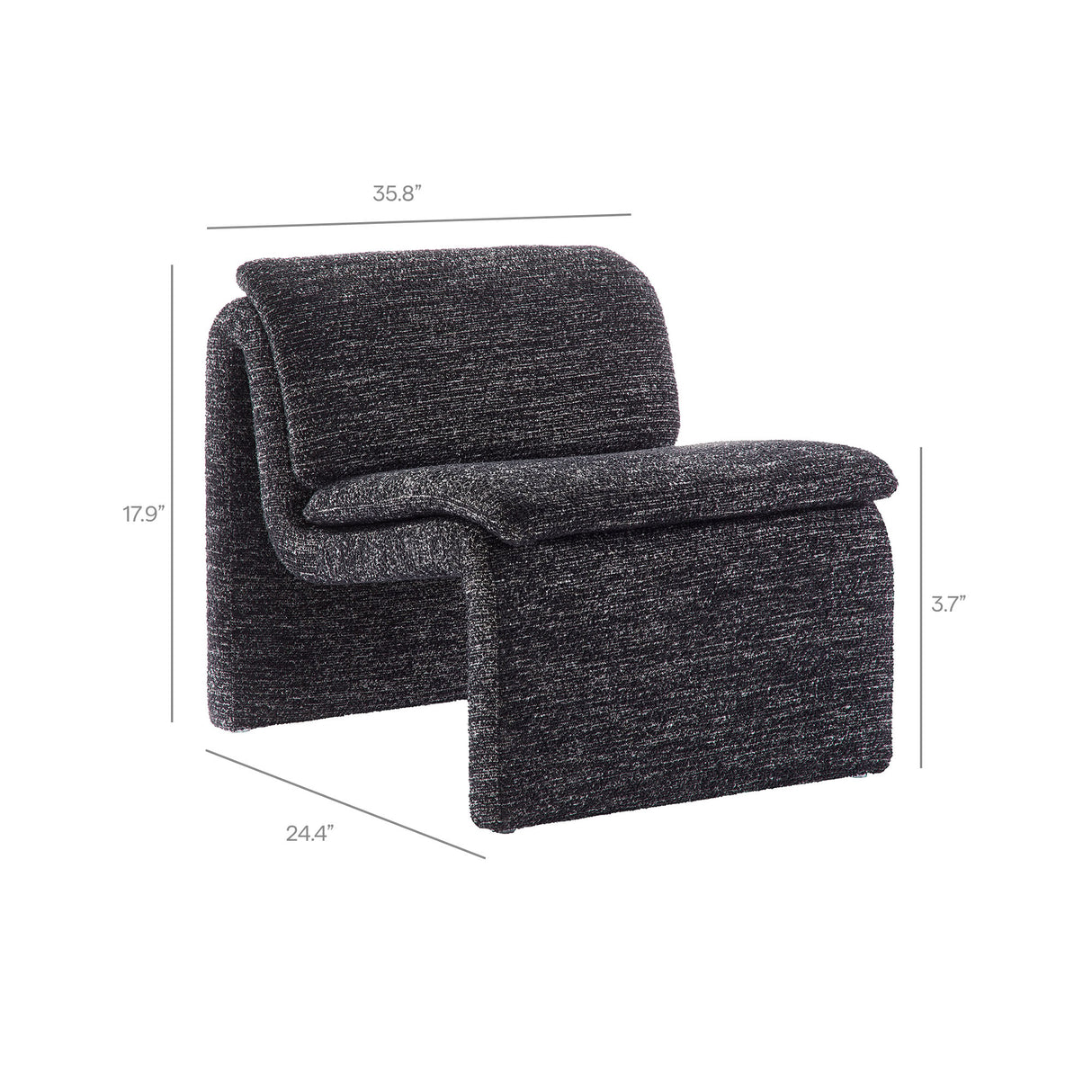 Dune Boucle Upholstered Armless Accent Chair