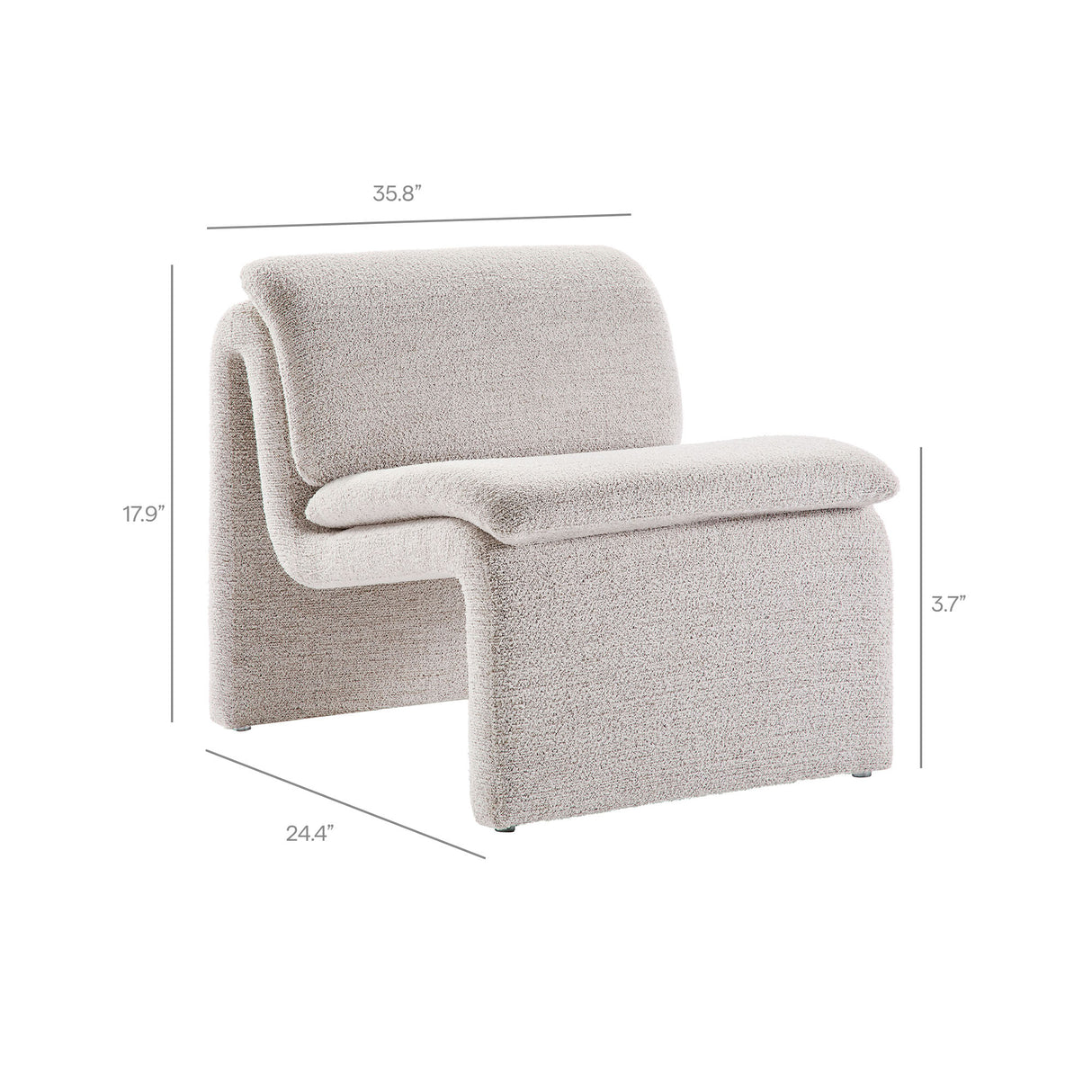 Dune Boucle Upholstered Armless Accent Chair