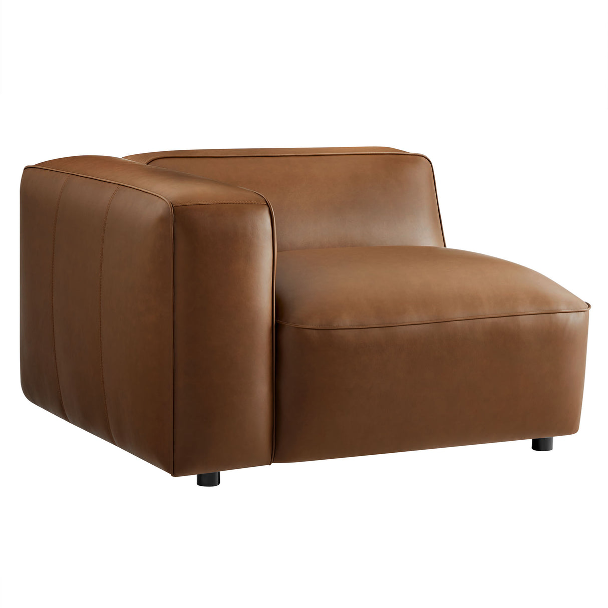 Auren Upholstered Vegan Leather Modular Left Armchair by Modway