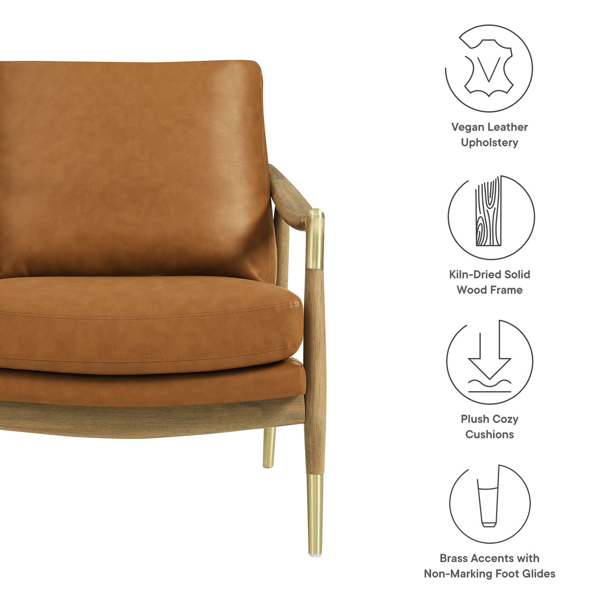 Langford Vegan Leather Accent Armchair by Modway