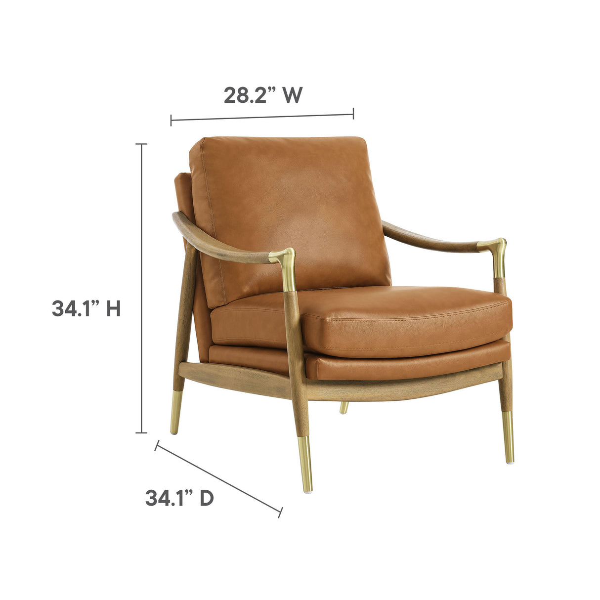Langford Vegan Leather Accent Armchair by Modway
