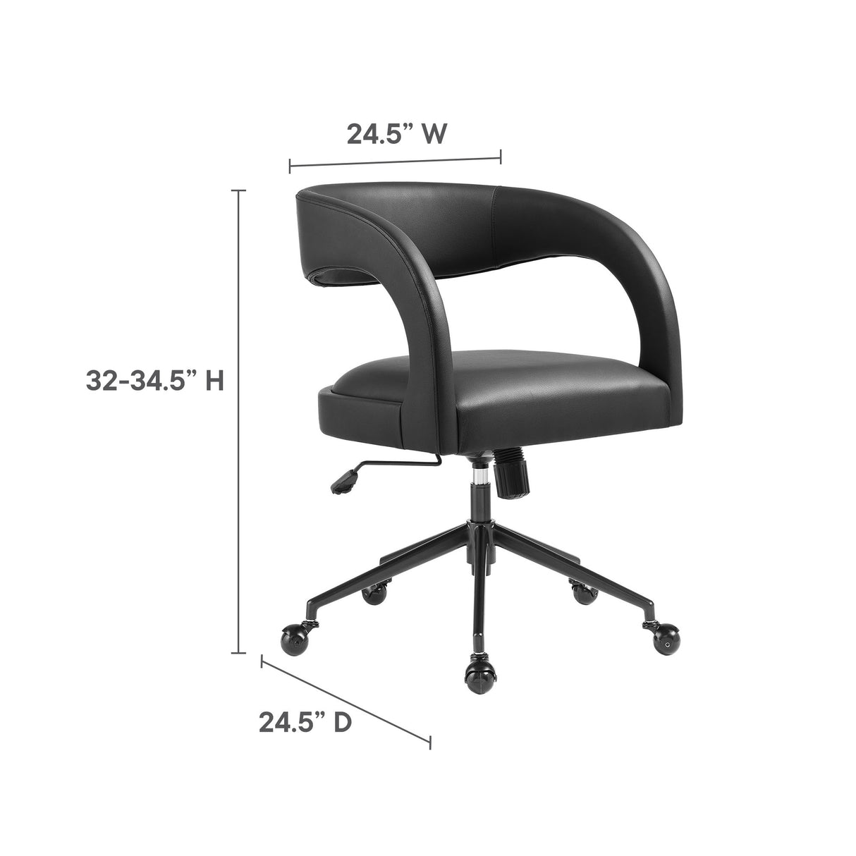 Pinnacle Vegan Leather Office Chair by Modway