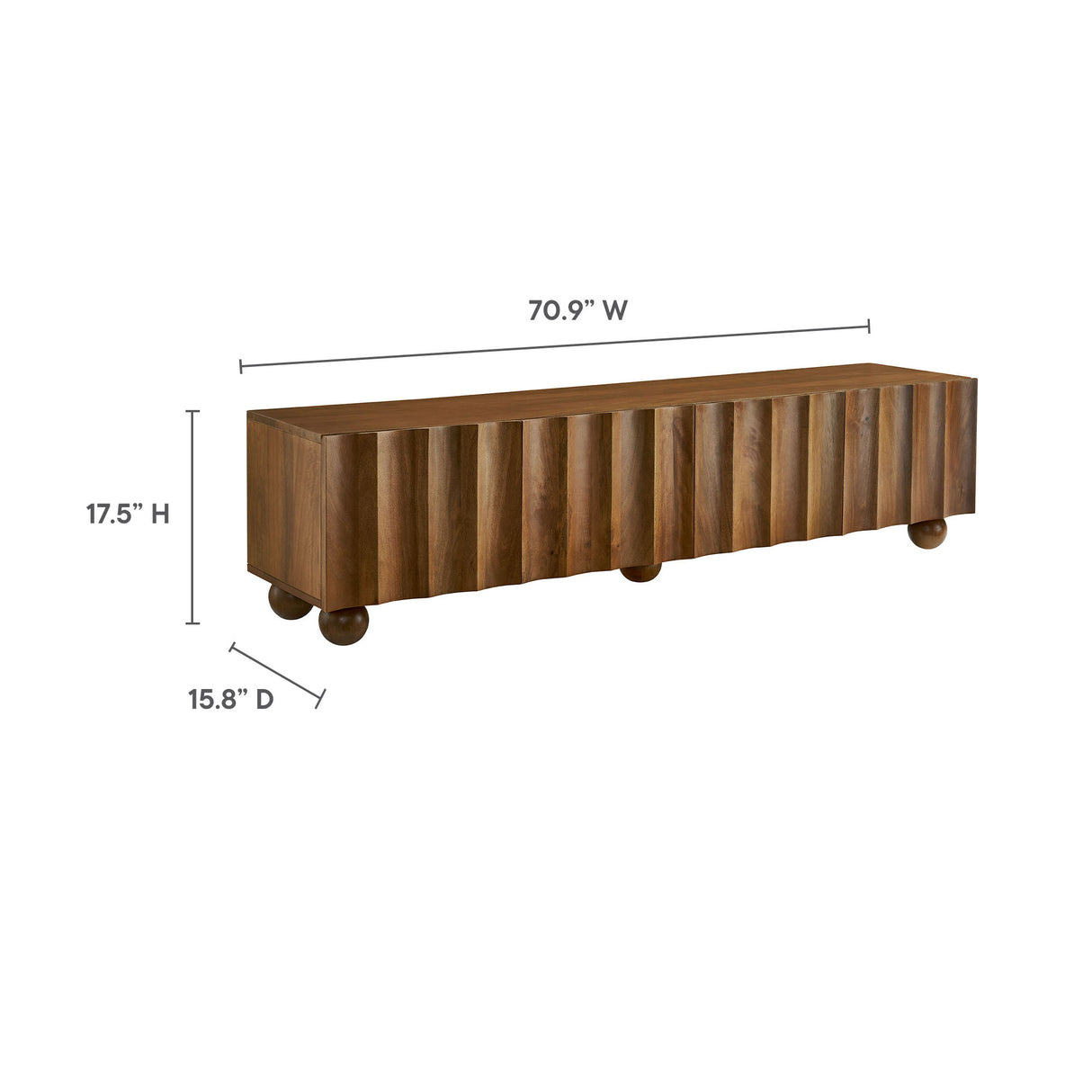 Sorren Scalloped 71" Wood TV Stand by Modway