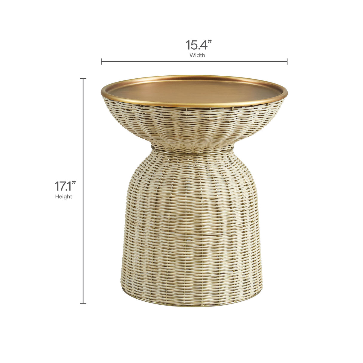 Lazaro Round Rattan Side Table by Modway