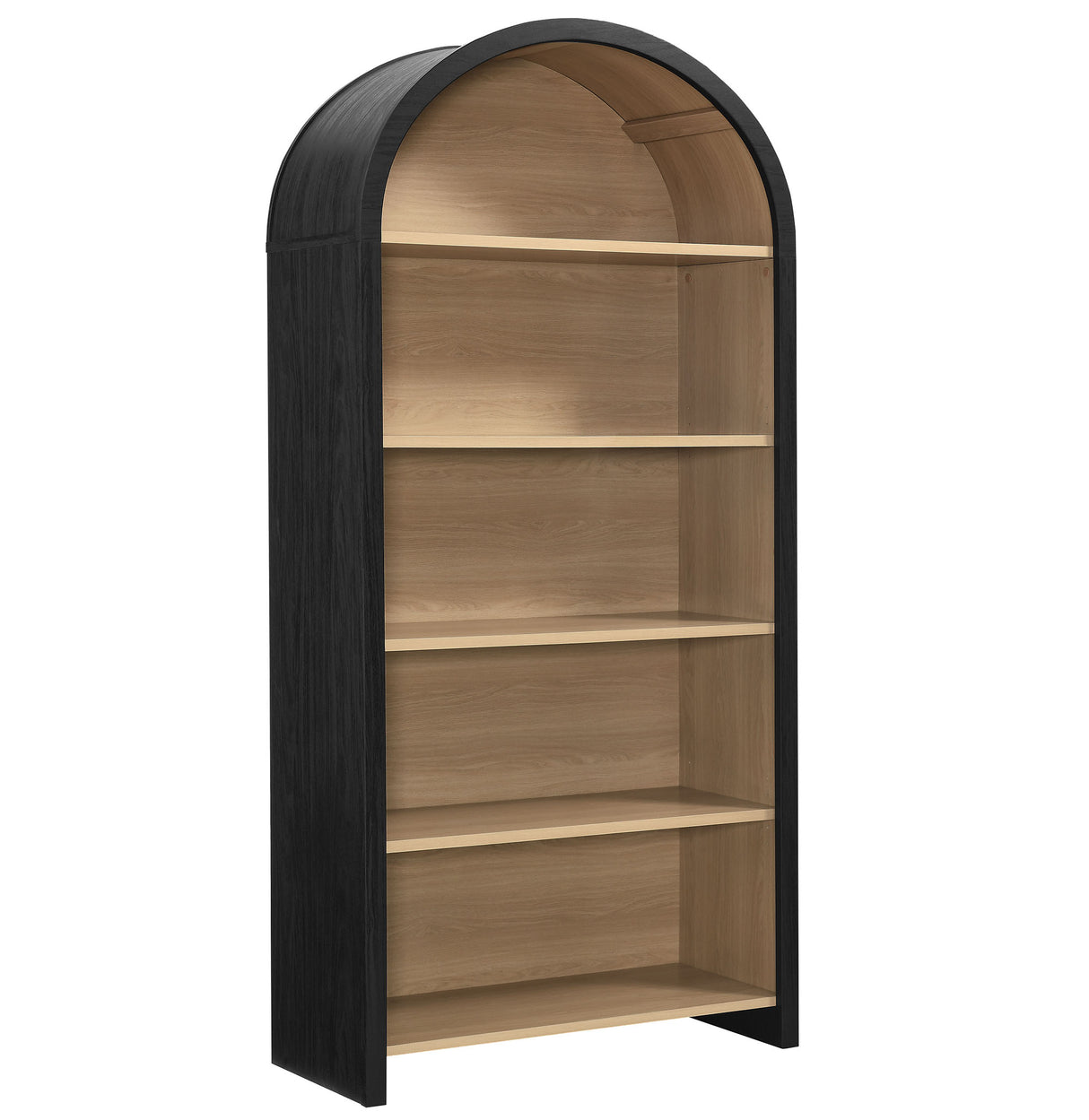 Evie Arched Wide Bookcase Display Cabinet by Modway