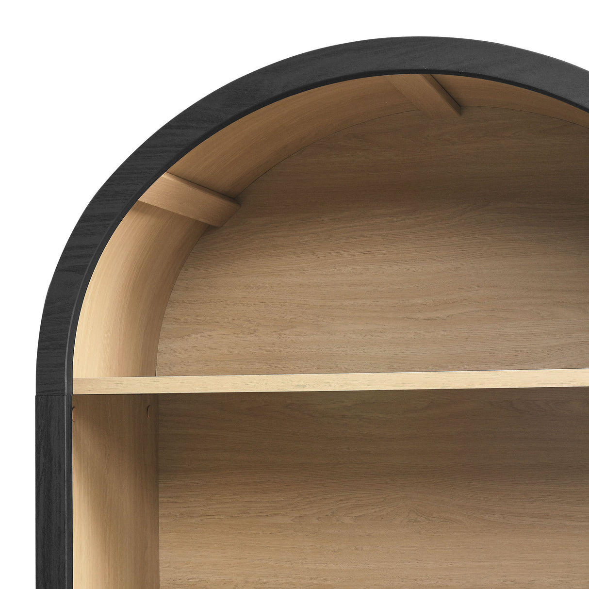 Evie Arched Wide Bookcase Display Cabinet by Modway