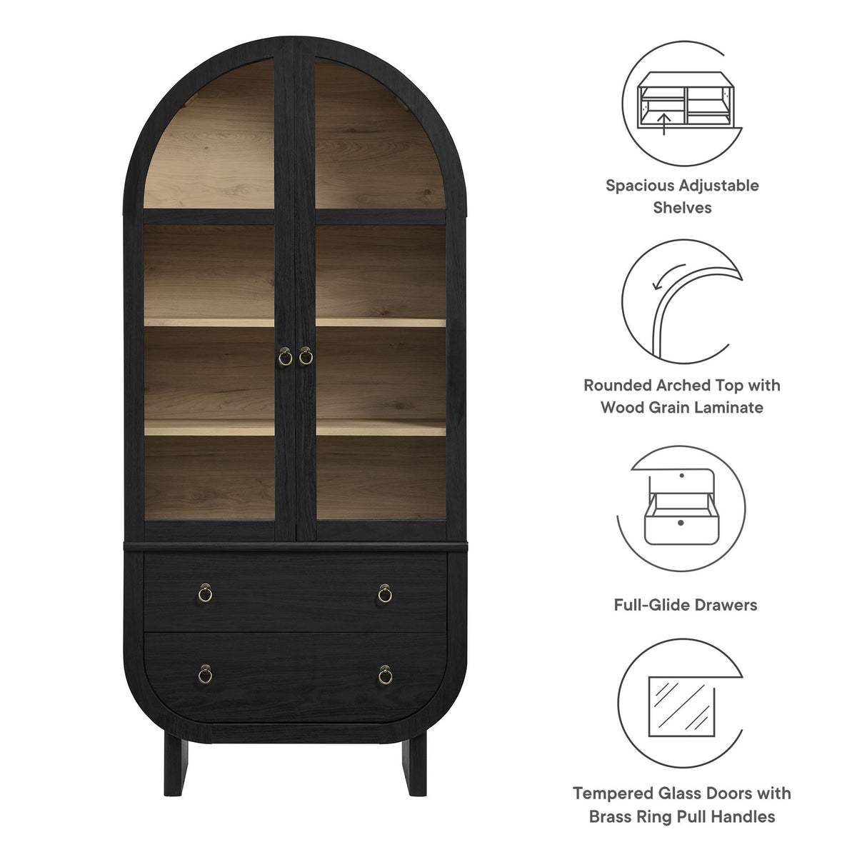 Nyx Arched Display Cabinet by Modway