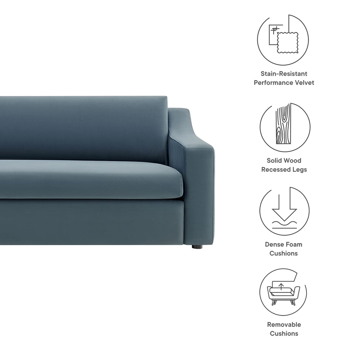 Liora Performance Velvet Sofa by Modway