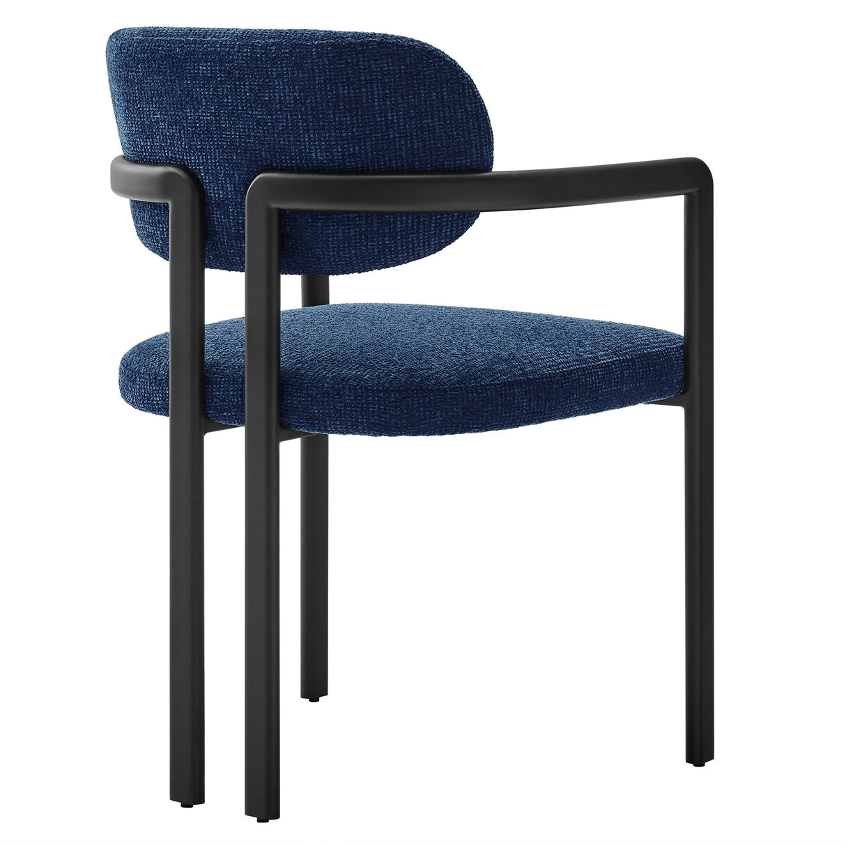 Elio Barrel Fabric and Metal Dining Chair by Modway