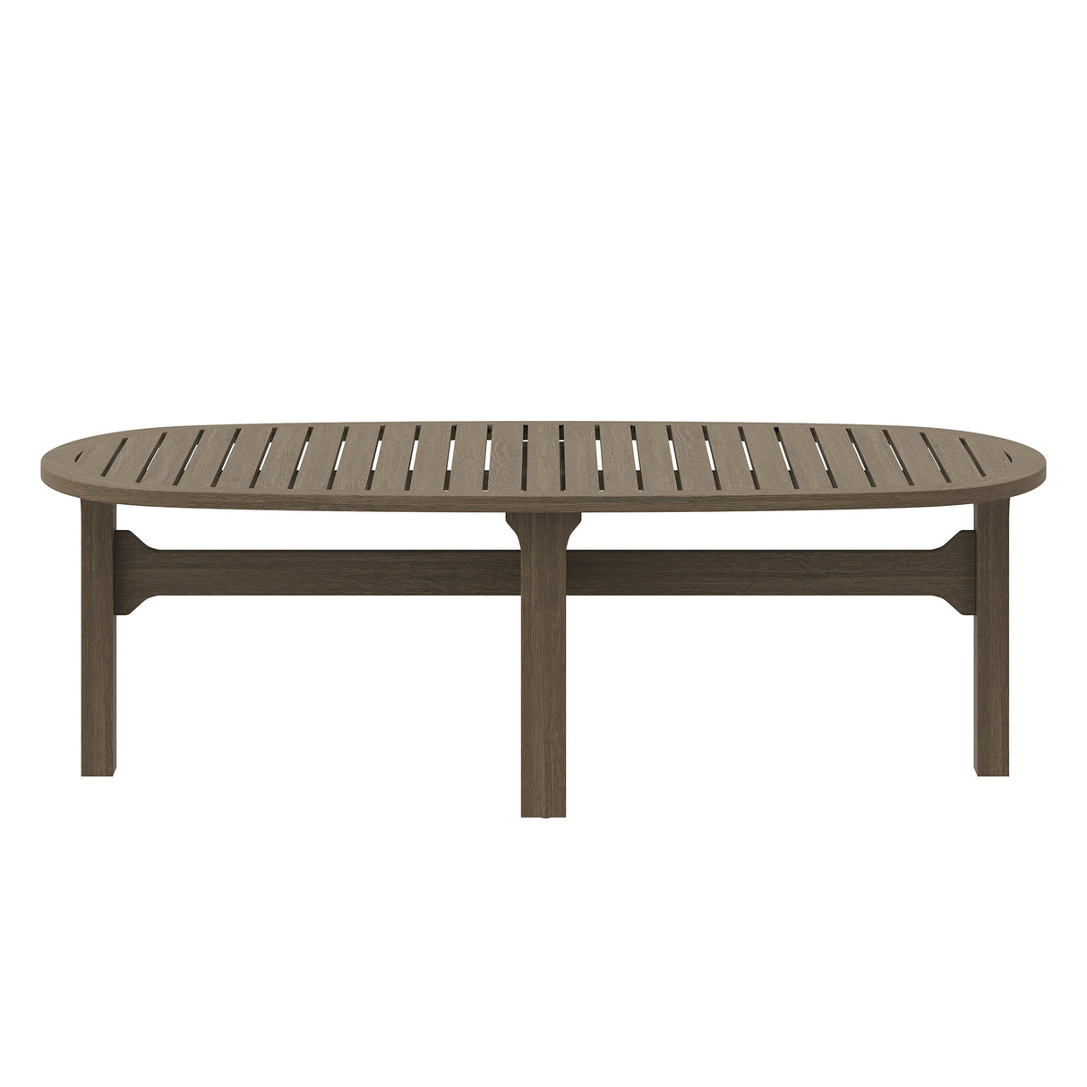 Saratoga Oval Outdoor Patio Teak Wood Coffee Table by Modway