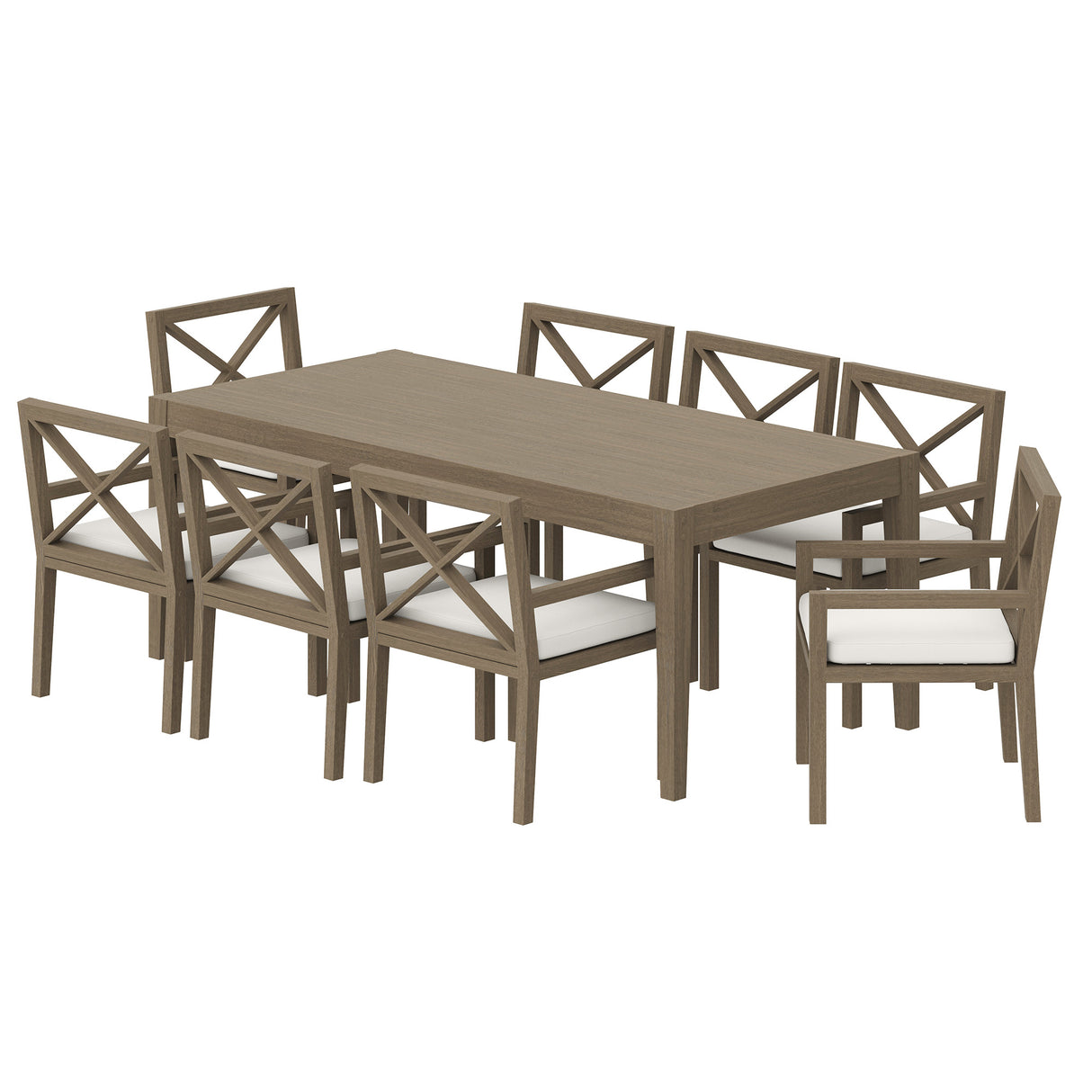 Northlake 9-Piece Outdoor Patio Teak Wood Dining Set by Modway