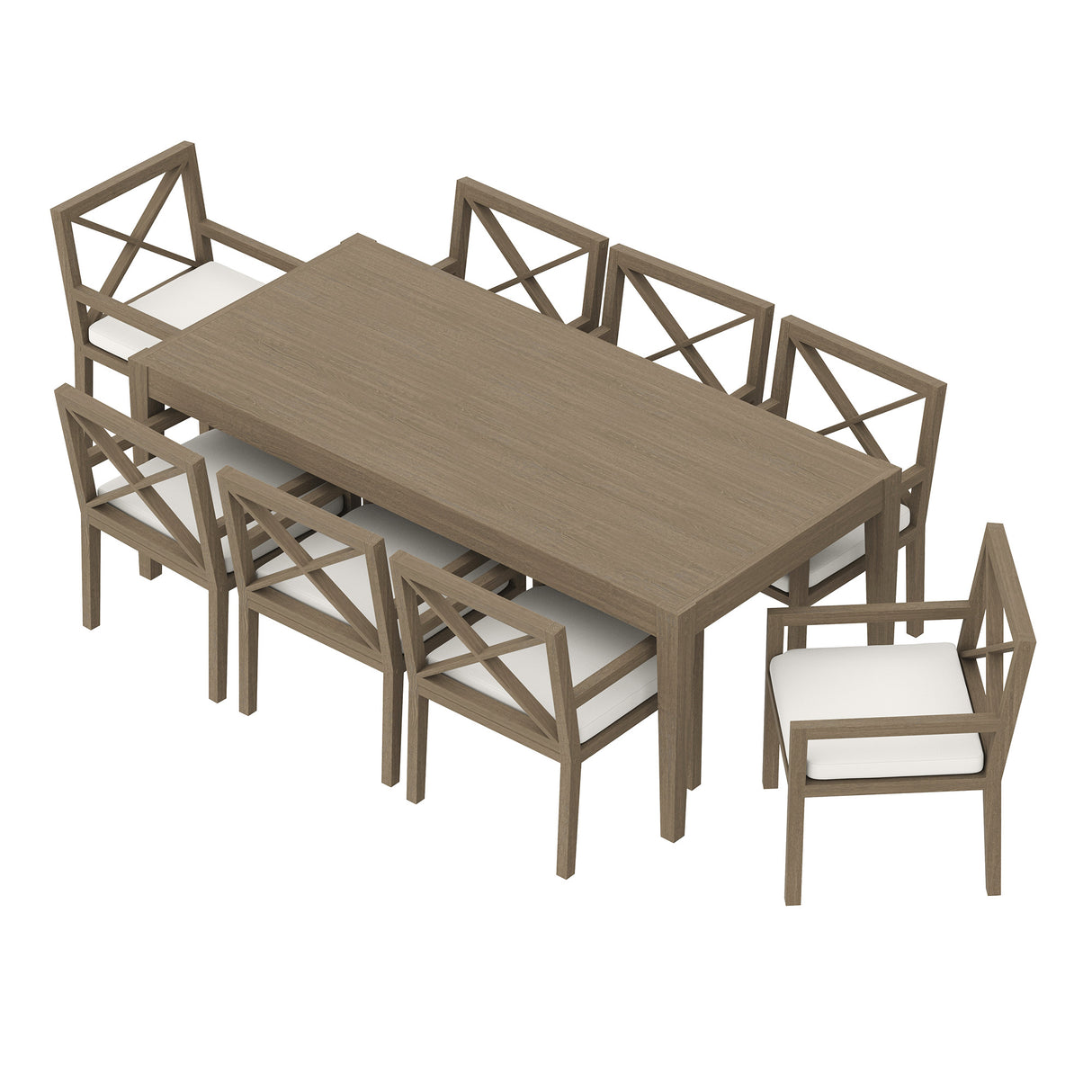 Northlake 9-Piece Outdoor Patio Teak Wood Dining Set by Modway
