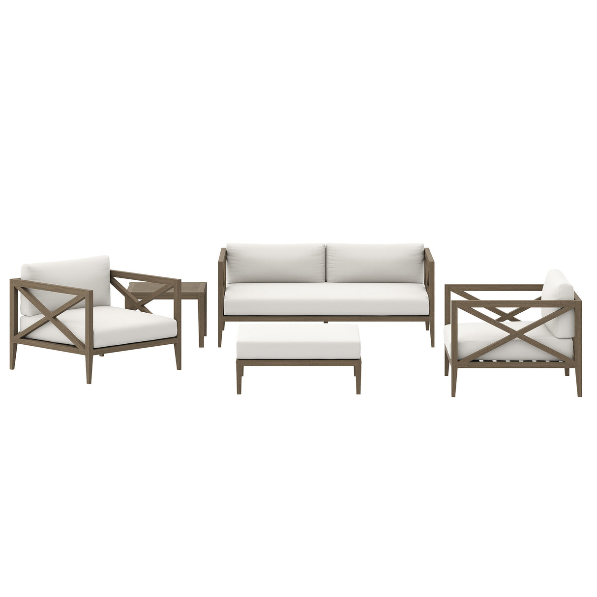 Northlake 5-Piece Outdoor Patio Teak Wood Furniture Set by Modway