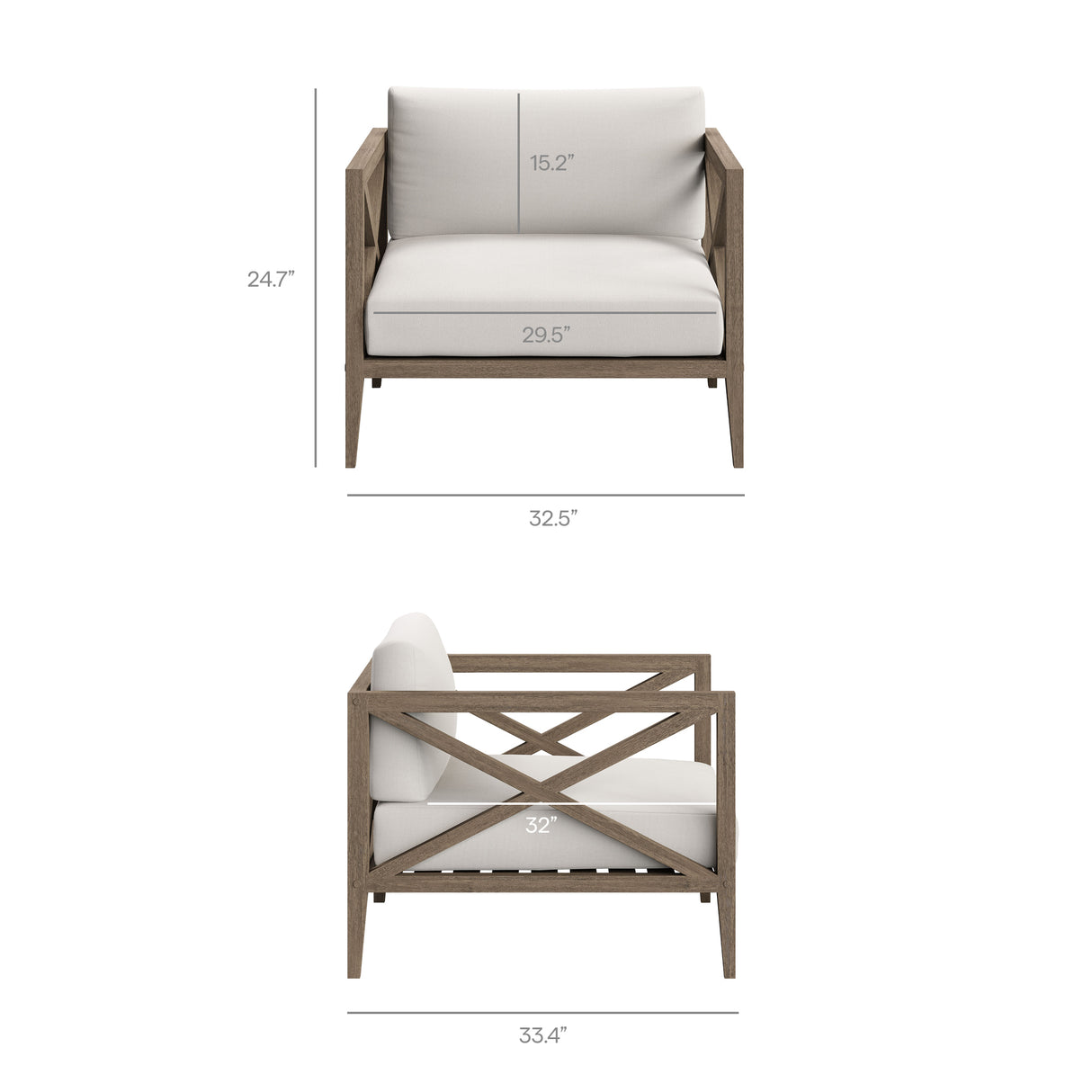 Northlake 5-Piece Outdoor Patio Teak Wood Furniture Set by Modway