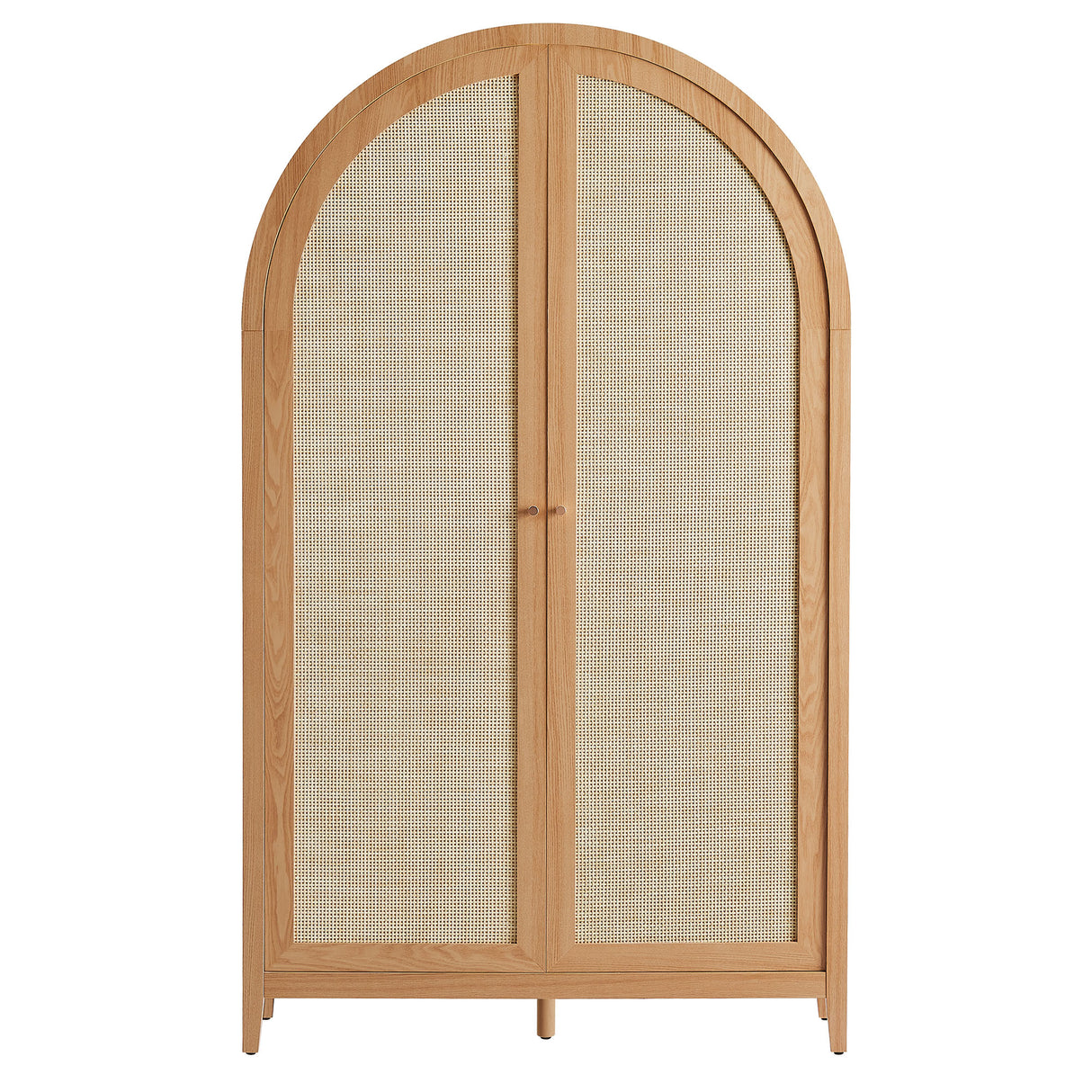 Calista 79" Tall Wide Rattan Arched Storage Cabinet by Modway