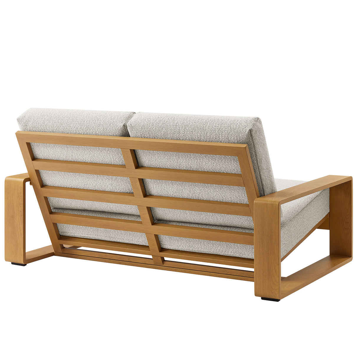 Lirienne Outdoor Patio Aluminum Faux Wood Loveseat by Modway